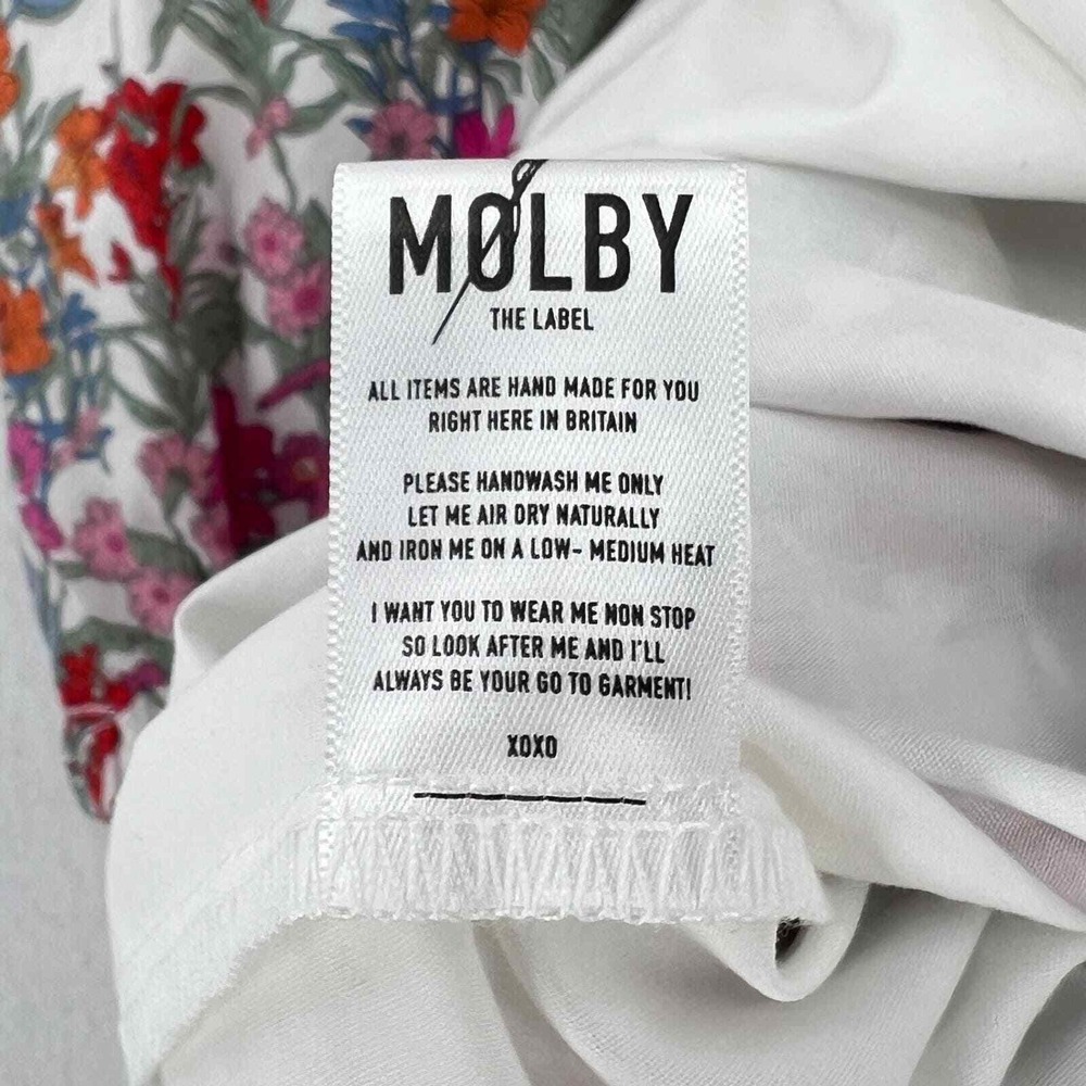 MOLBY THE LABEL Bertie Mini Dress Women UK6 US2 Floral Ruffle Collar Puff Sleeve - Picture 11 of 16